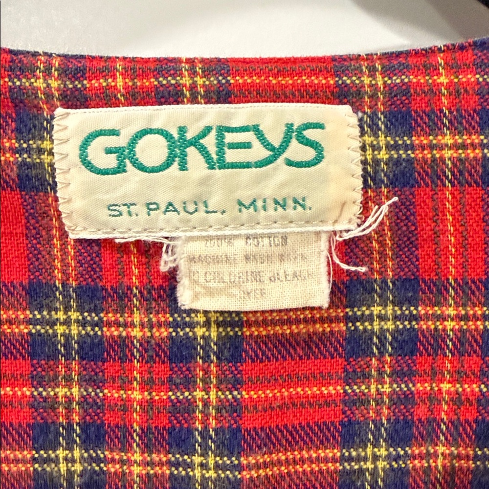 Gokeys of St. Paul Minnesota vintage plaid nightgown large - Picture 2 of 5